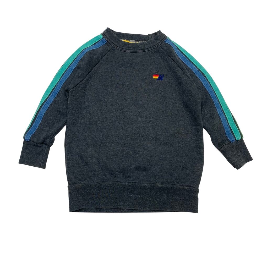Aviator Nation 4 Stripe Crewneck Sweatshirt Pullover Youth Kids 2 Retro Lounge